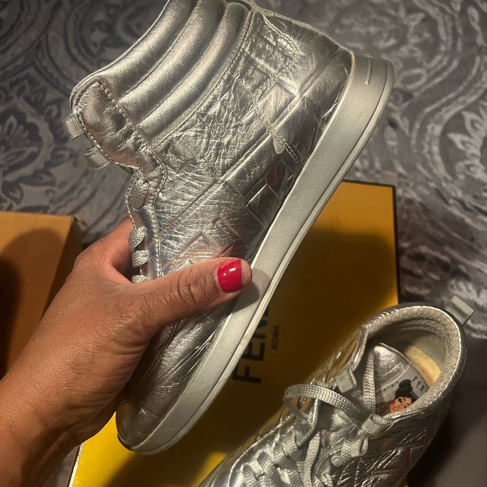Fendi sneaker with rubber sole..like new worn 3 times
